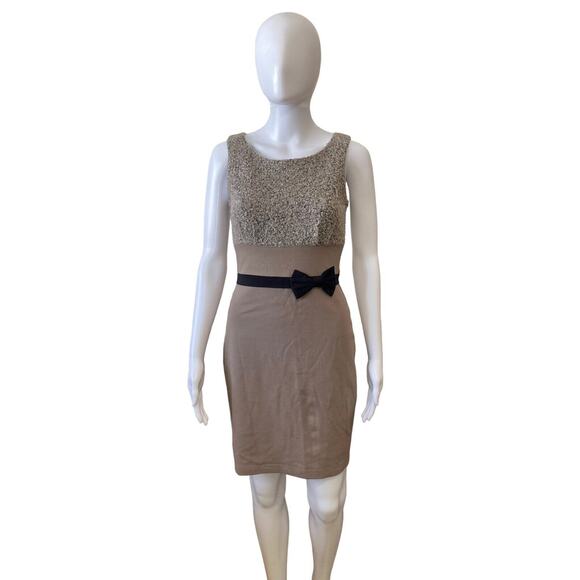 Bailey 44 Dresses & Skirts - $5 SALE MUST GO Bailey 44 Womens Bow Waist Sleeveless Dress Beige Black Size S